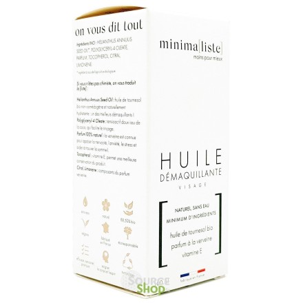 Huile démaquillante bio - 100ml - Minima[liste]