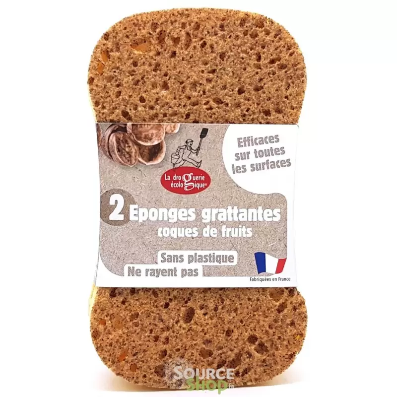 Lot de 2 éponges coques de fruits - La Droguerie Ecologique