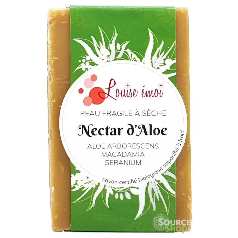 Savon BIO à l'Aloe et Macadamia - Nectar d'Aloe - Louise émoi
