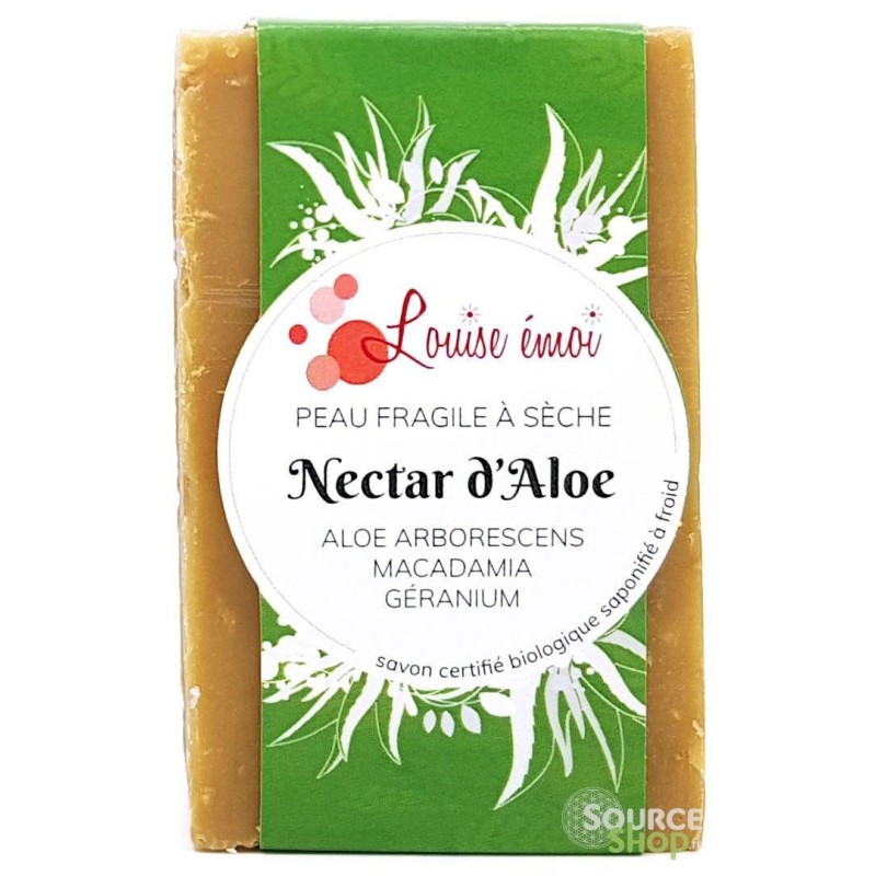 Savon BIO à l'Aloe et Macadamia - Nectar d'Aloe - Louise émoi