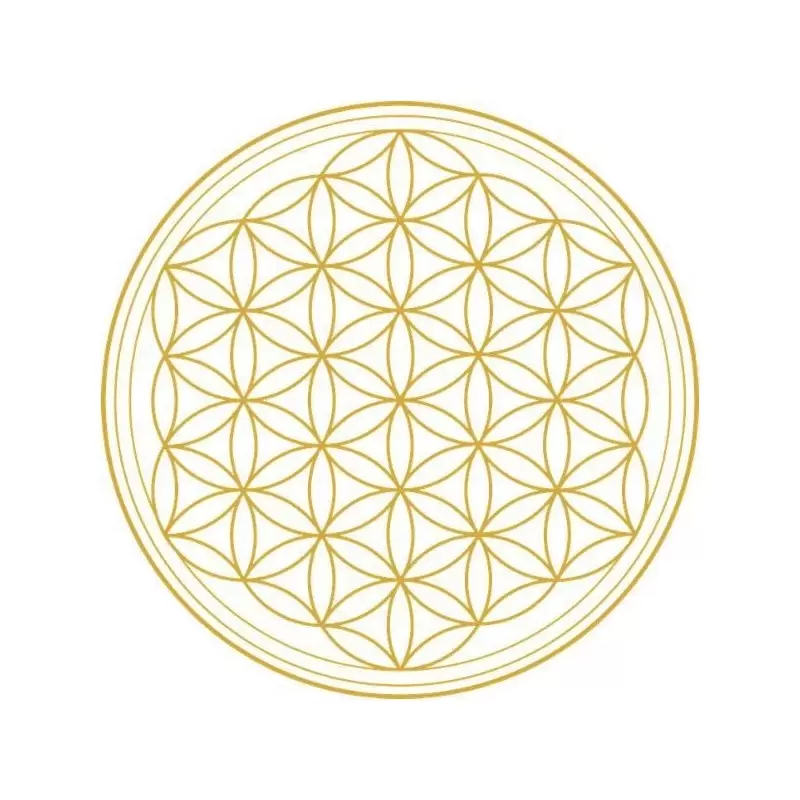 Adhésif / sticker attrape-soleil Fleur de Vie or
