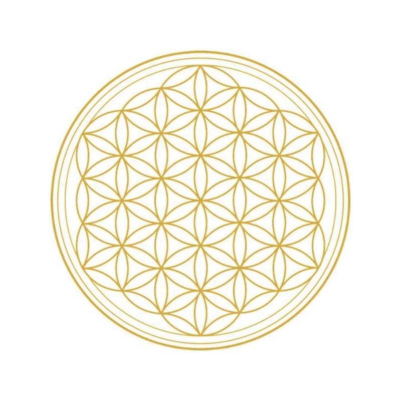 Adhésif / sticker attrape-soleil Fleur de Vie or