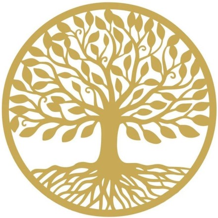 Adhésif / sticker attrape-soleil Arbre de Vie or