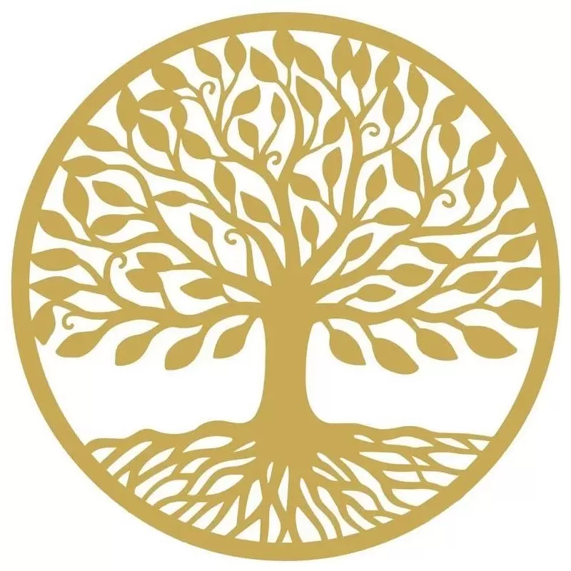 Adhésif / sticker attrape-soleil Arbre de Vie or
