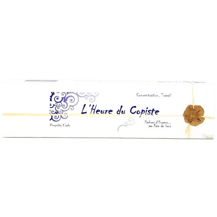 Encens BIO faits main L'Heure du Copiste - Concentration & travail - Parfums d'Encens
