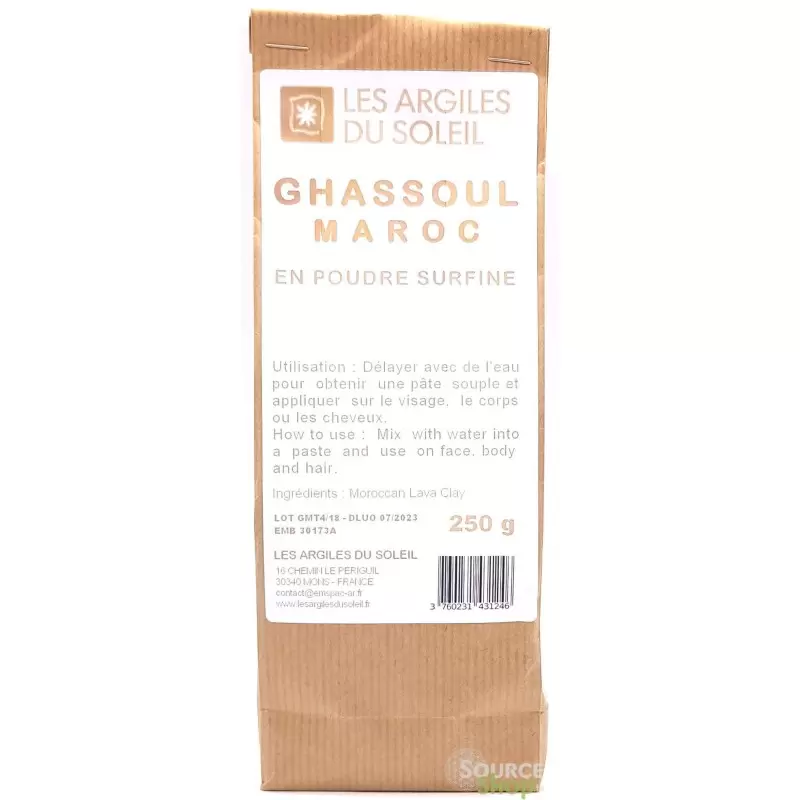 Rhassoul du Maroc - Surfine - Les Argiles du Soleil