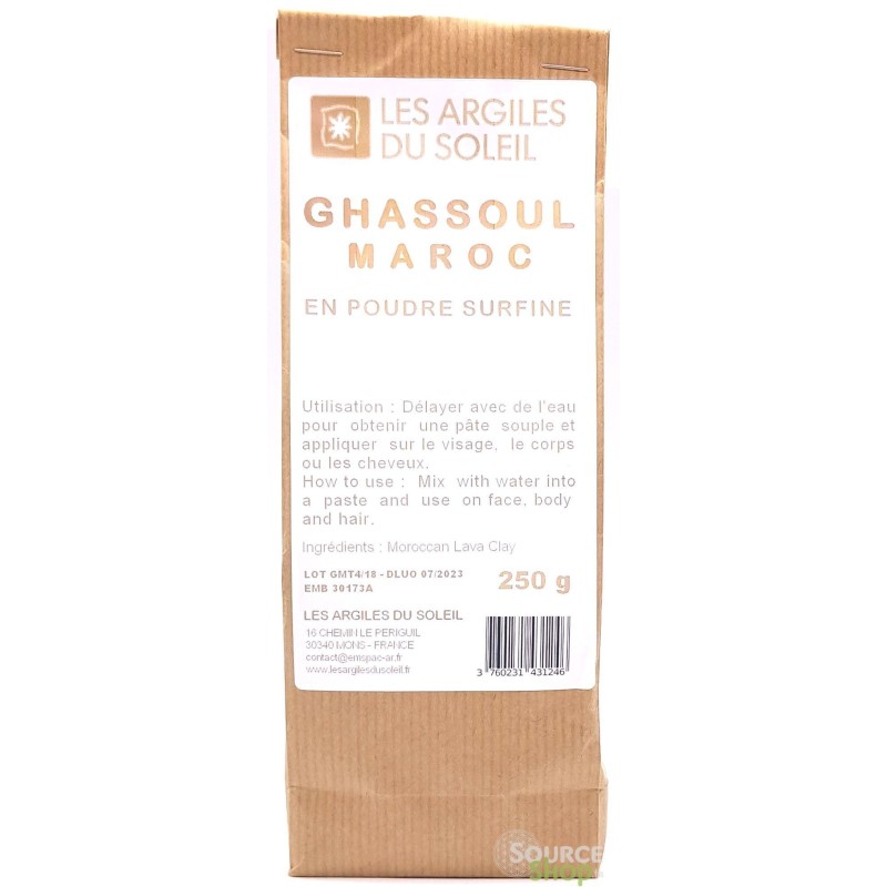 Rhassoul du Maroc - Surfine - Les Argiles du Soleil