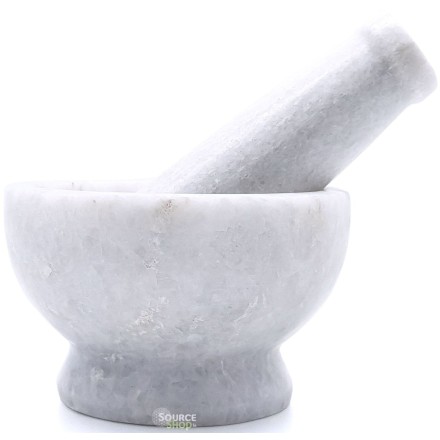 Mortier en marbre blanc - 9 cm