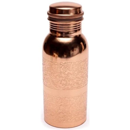 Gourde en cuivre fleuri - 500ml - Yogi & Yogini