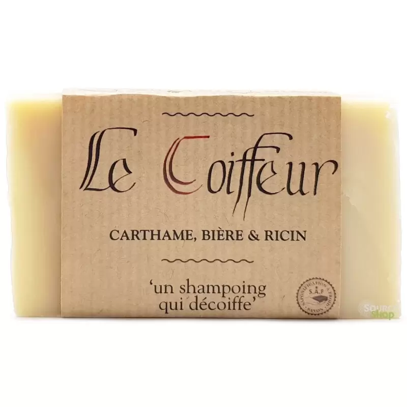Shampooing  solide BIO ricin, bière & carthame "Le Coiffeur" - sans huile essentielle