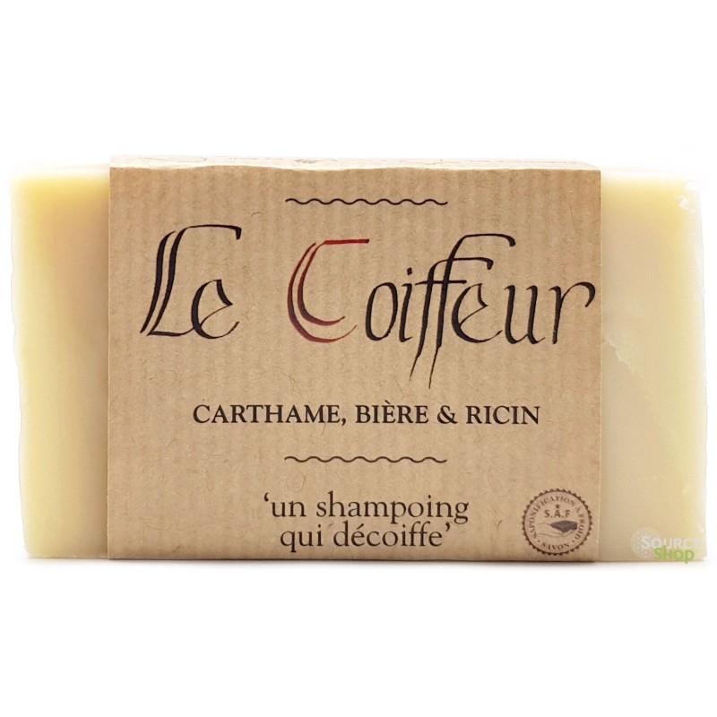 Shampooing  solide BIO ricin, bière & carthame "Le Coiffeur" - sans huile essentielle