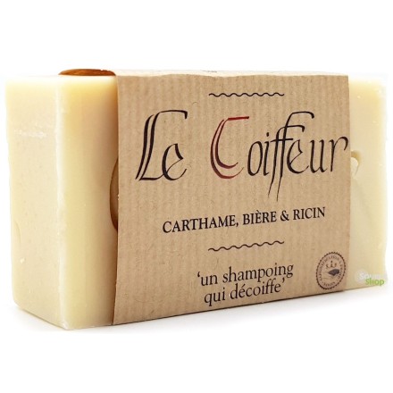 Shampooing  solide BIO ricin, bière & carthame "Le Coiffeur" - sans huile essentielle