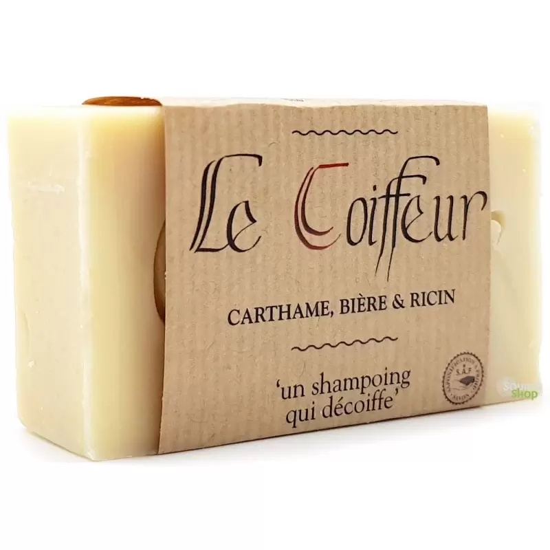 Shampooing  solide BIO ricin, bière & carthame "Le Coiffeur" - sans huile essentielle