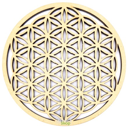 Sous-Verre en bois Fleur de Vie