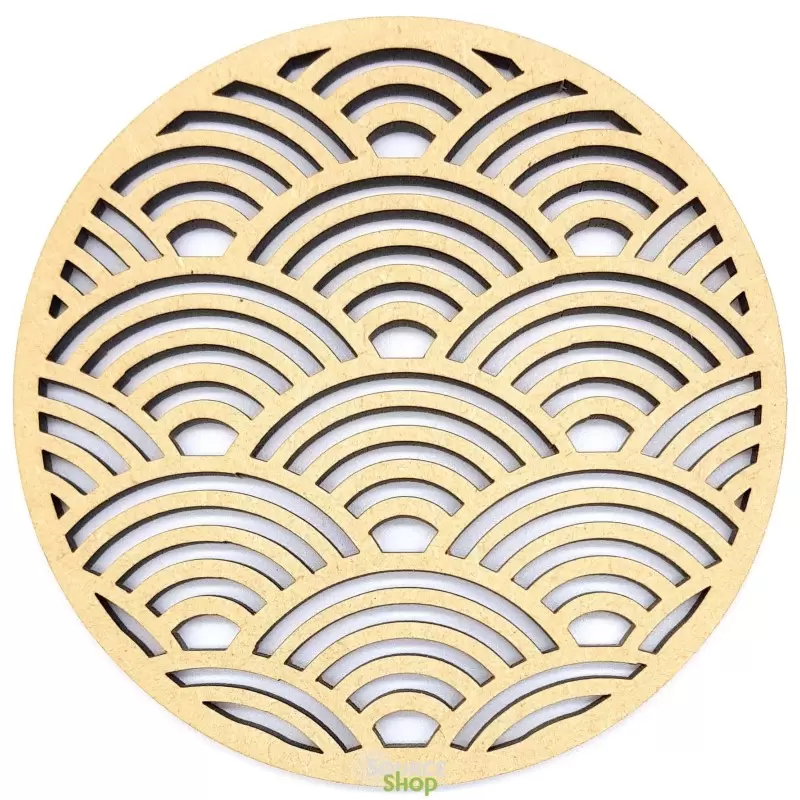 Sous-Verre en bois Vague Seigaiha