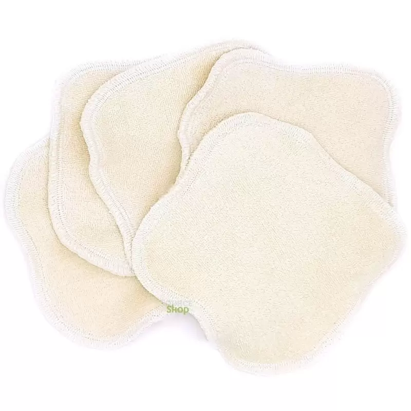Lot de 5 Lingettes double face réutilisable & lavable - coton éponge BIO