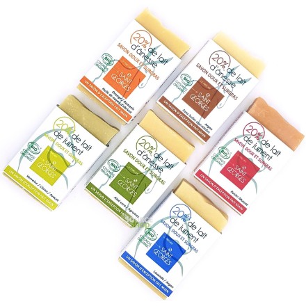 Savon BIO lait de jument & argile verte - verveine, citron & avocat - Le Prieuré de Saint-Georges