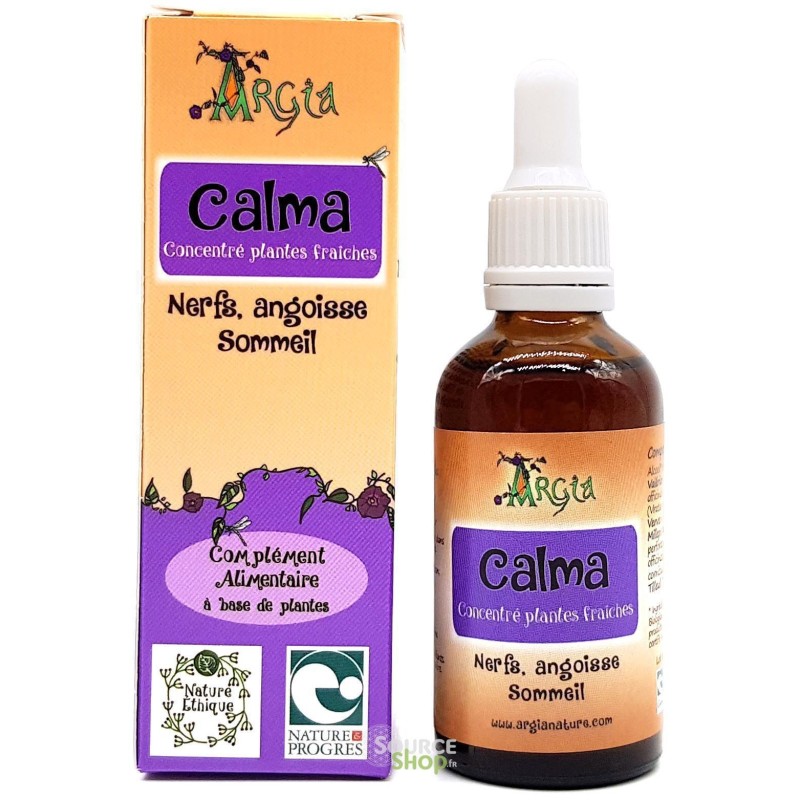 Concentré de plantes BIO - nerfs, angoisses & sommeil - Calma - Argia