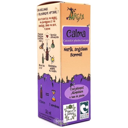 Concentré de plantes BIO - nerfs, angoisses & sommeil - Calma - Argia