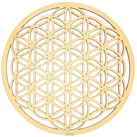 Fleur de vie en bois - 30cm - Plaque de rechargement