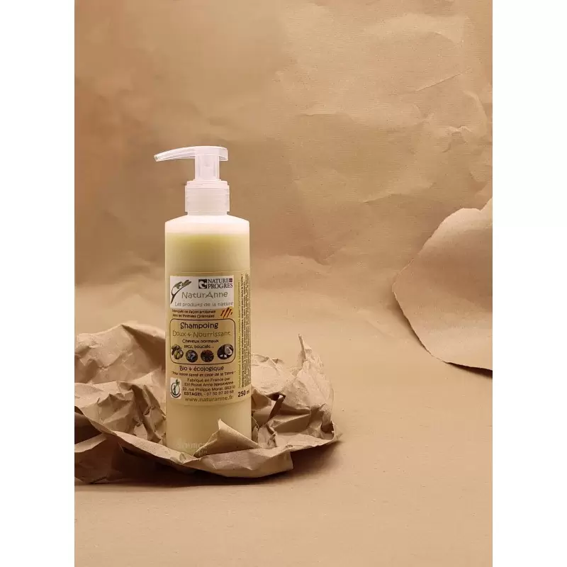 Shampooing BIO à la nigelle & ricin - Doux & nourrissant - Naturanne