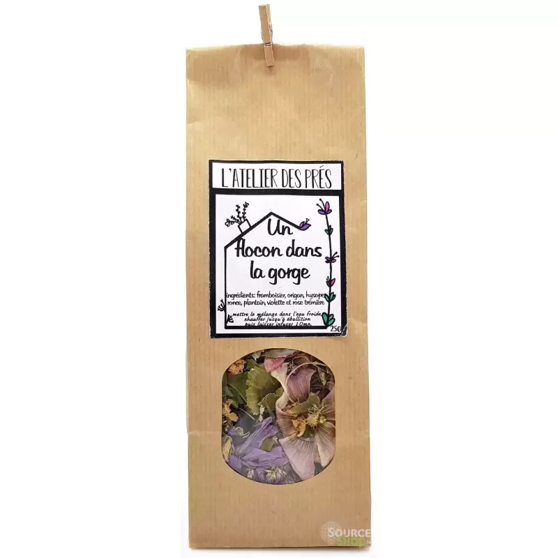 Tisane sauvage "Un flocon dans la gorge" - Artisanale du Jura