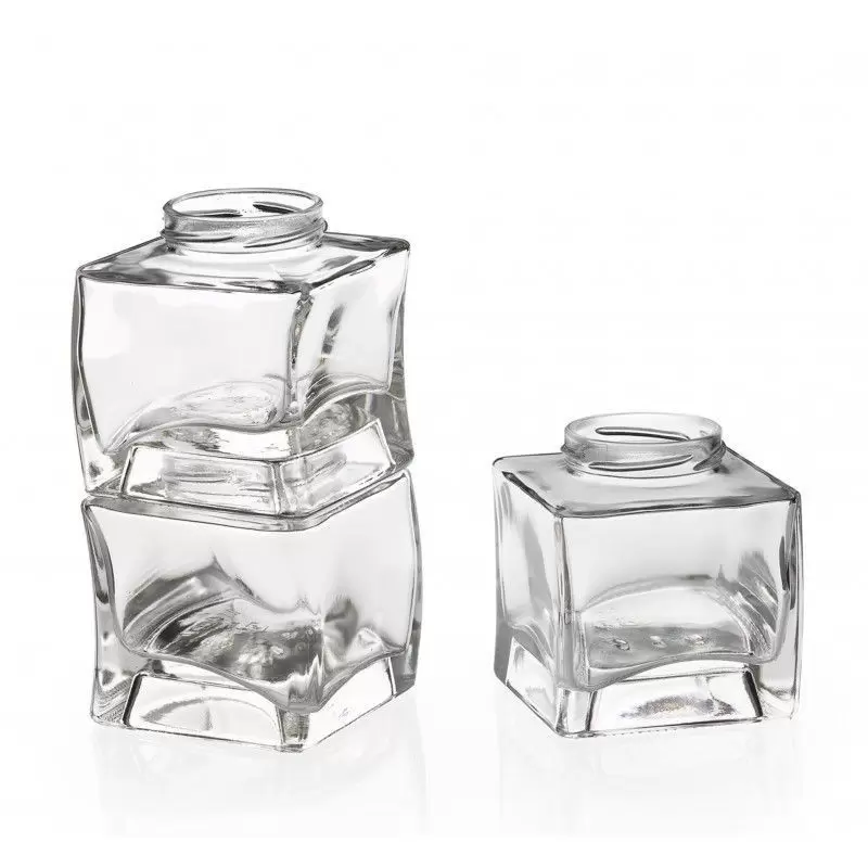 Bocal en verre empilable
