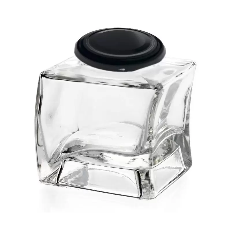 Bocal en verre empilable