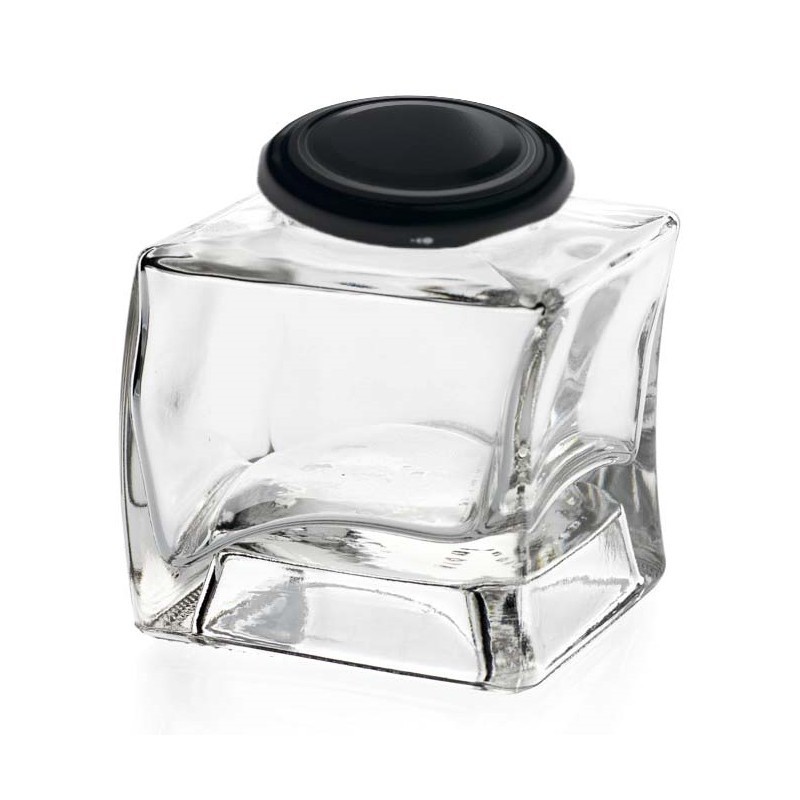 Bocal en verre empilable