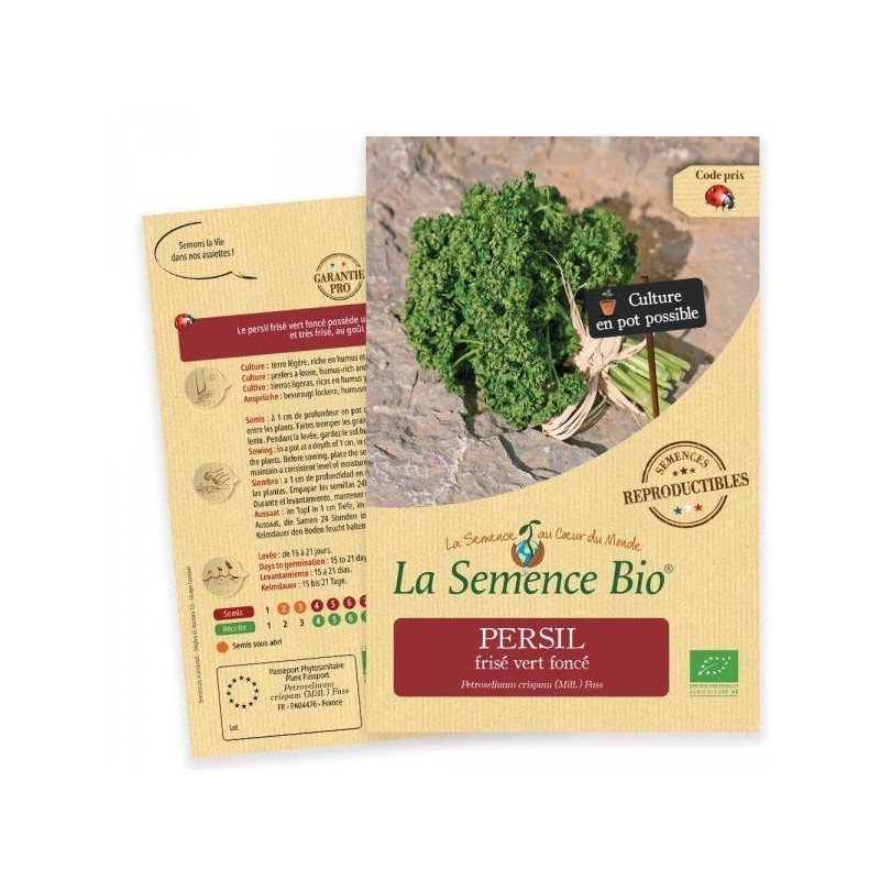 Graines Persil frisé vert foncé BIO - La Semence Bio
