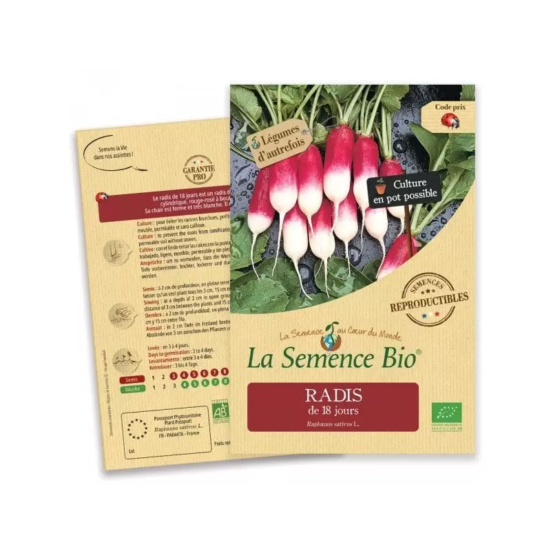 Graines Radis de 18 jours BIO - La Semence Bio