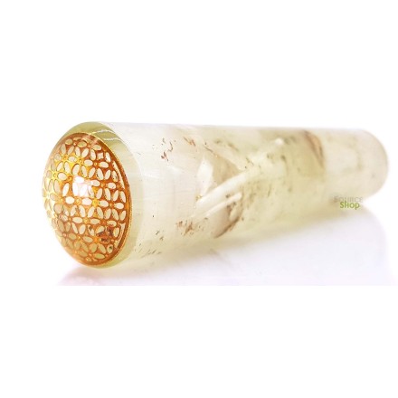 Bâton de massage Orgonite sélénite Fleur de Vie