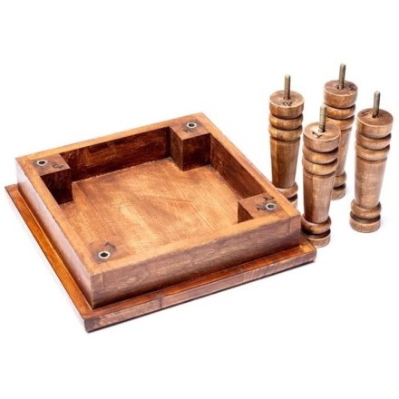 Table d'appoint en bois de manguier - Fleur de Vie