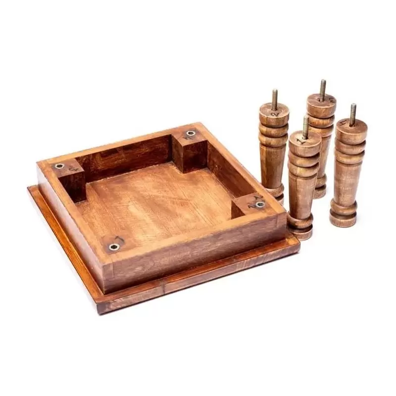 Table d'appoint en bois de manguier - Fleur de Vie