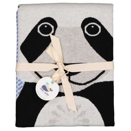 Couverture bébé tricot Panda en coton BIO - Coq en Pâte