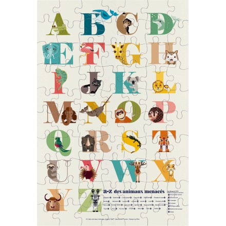 Puzzle Abécédaire - 70 pièces - 5 ans et + - Coq en Pâte