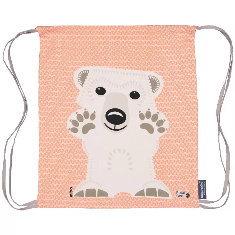 Sac d'activités enfant Ours Polaire en coton BIO - Coq en Pâte