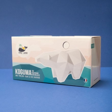 Tirelire Ours Polaire biodégradable - Koguma - Coq en Pâte