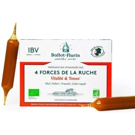 Ampoules BIO Vitalité & Tonus - 4 forces de la ruche - Ballot Flurin