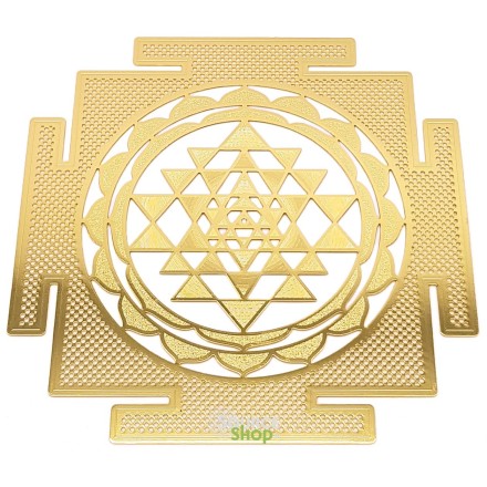 Shri Yantra 18K plaqué or