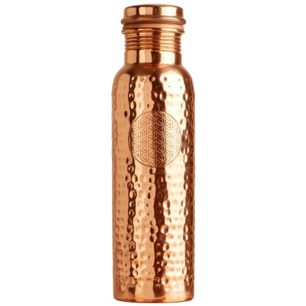 Bouteille cuivre Fleur de Vie gravée - 900ml