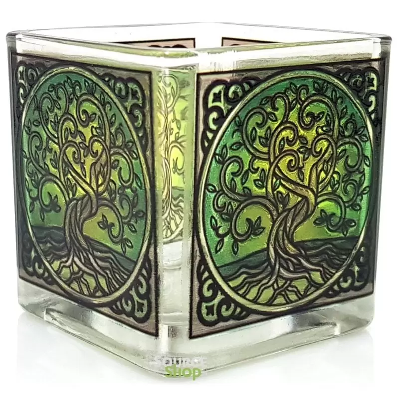 Photophore vitrail Arbre de Vie - Yggdrasil
