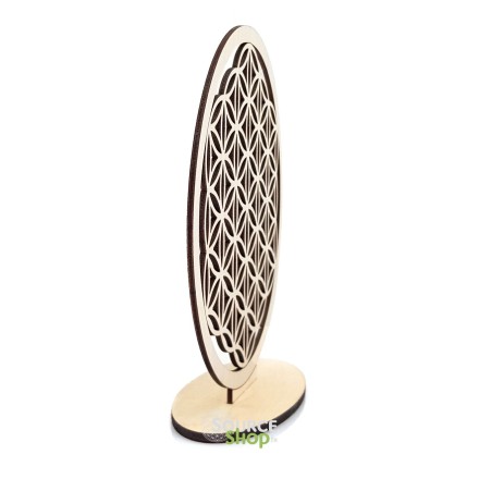 Fleur de vie en bois avec support