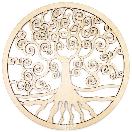 Arbre de vie en bois - Plaque de rechargement