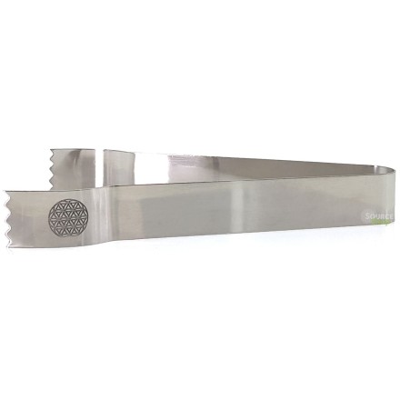 Pince à charbon en inox Fleur de Vie