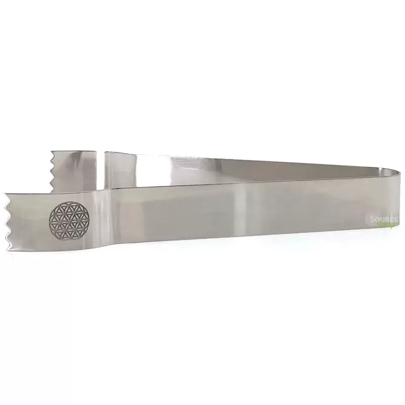 Pince à charbon en inox Fleur de Vie