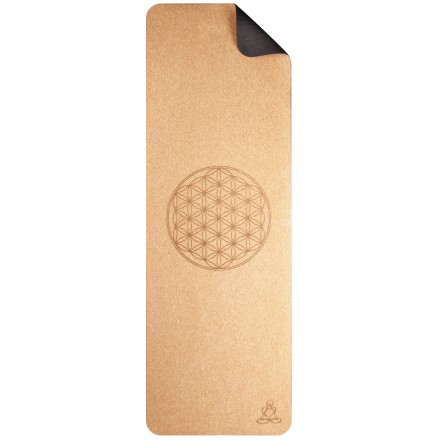 Tapis de yoga en liège écologique Fleur de Vie