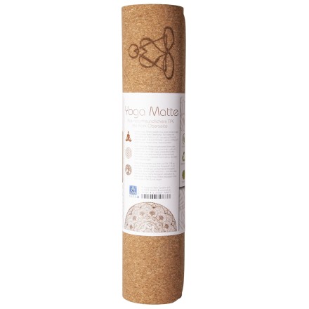 Tapis de yoga en liège écologique Fleur de Vie