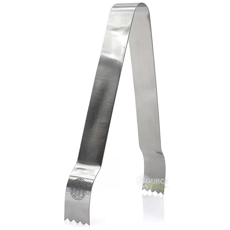 Pince à charbon en inox Fleur de Vie