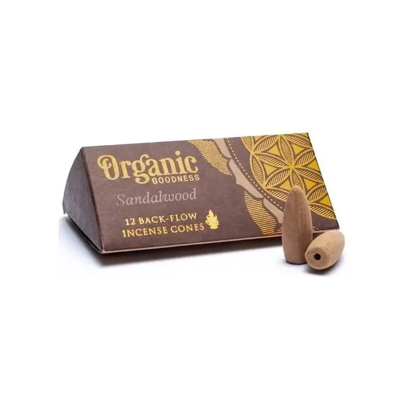Cônes d'encens à refoulement Bois de Santal - Organic Goodness